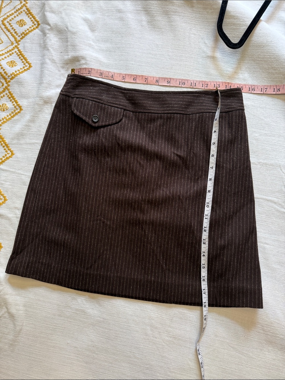 Brown Pinstripe A-Line Skirt - Banana Republic